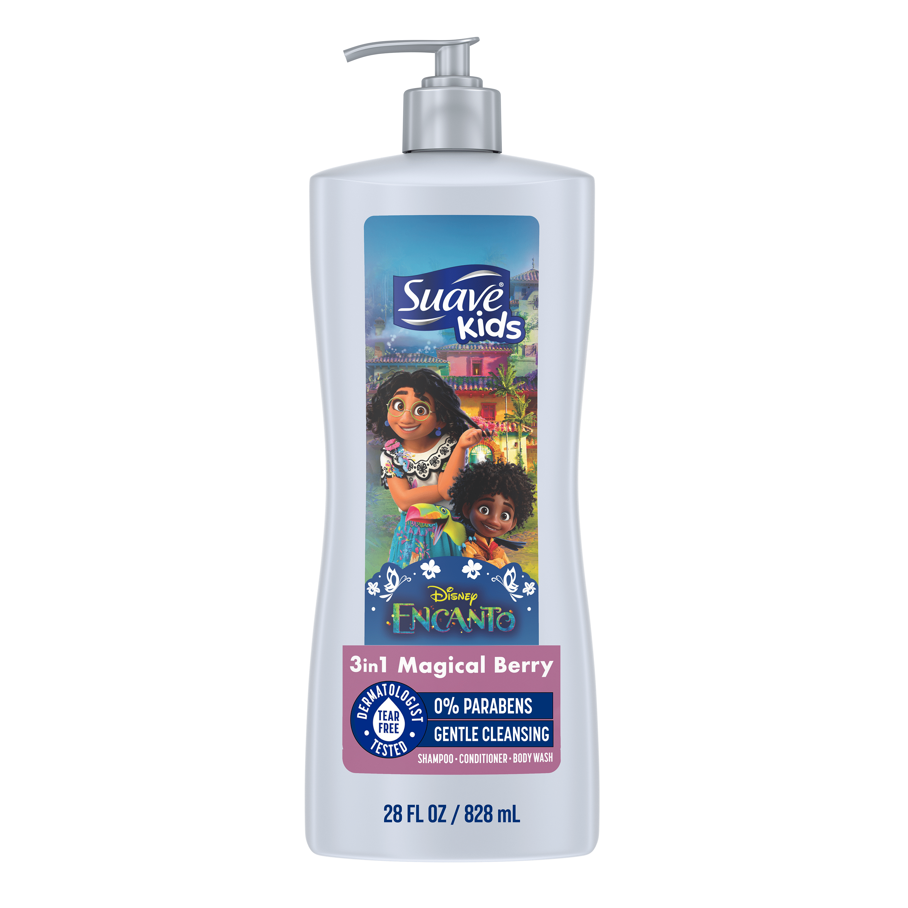 Suave Kids 3-in-1 Shampoo Conditioner & Body Wash, Encanto Magical Berry, 28 oz