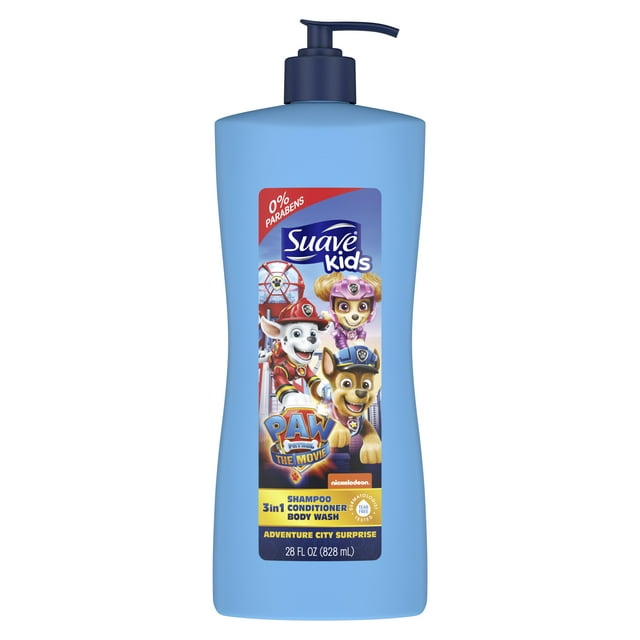 Suave Kids 3-in-1 Shampoo Conditioner & Body Wash, Paw Patrol Adventure, 28 oz