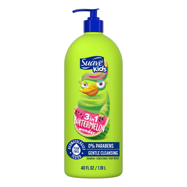 Suave Kids 3-in-1 Shampoo, Conditioner & Body Wash, Watermelon, Tear Free Formula, 40 fl oz