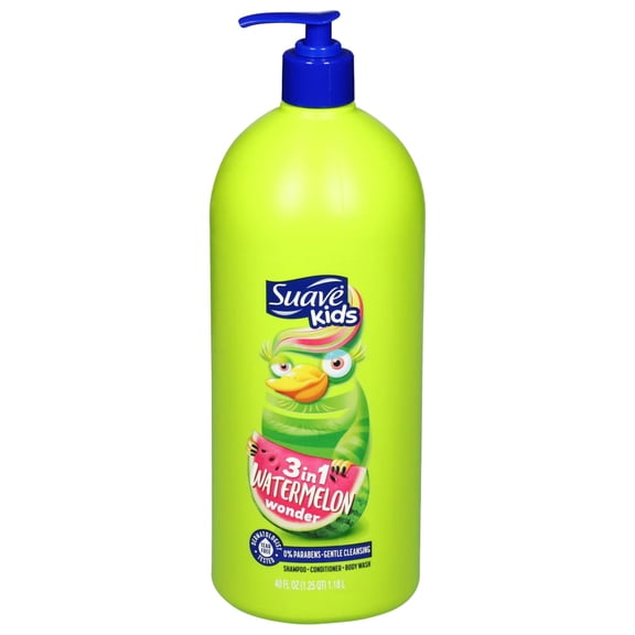 Suave Kids 3 in 1 Watermelon Wonder Shampoo Conditioner Body Wash - 40 fl oz - Pack of 2