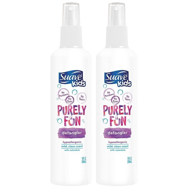Suave Kids Detangler, Purely Fun, 10 Ounce Pack of 2