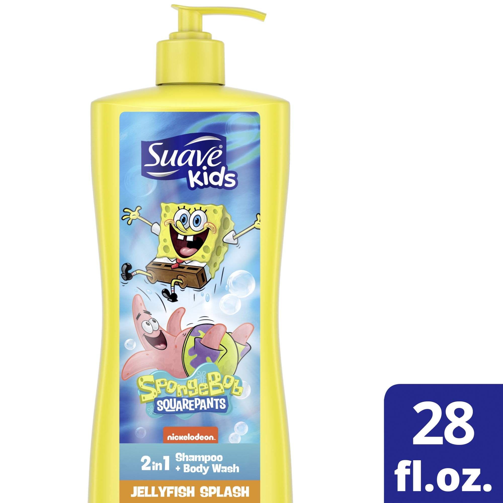 Suave Kids SpongeBob SquarePants Jellyfish Splash 2in1 Shampoo + Body Wash 28 fl oz