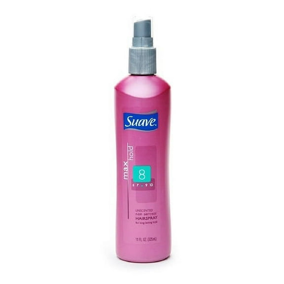 Suave Max Hold 8 Non Aerosol Hairspray, Unscented - 11 Oz, 2 Pack