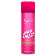 Suave Max Hold Aerosol Hairspray, Strong Long-Lasting Hold, Frizz & Humidity Control, Non-Sticky, All Hair Types, 11 oz