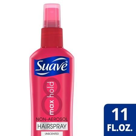 Suave Max Hold Hairspray, Non Aerosol, Unscented, 11 oz