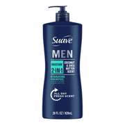 Suave Men 2-in-1 Shampoo & Conditioner, Moisturizing, Coconut & Shea Butter, 28 fl oz