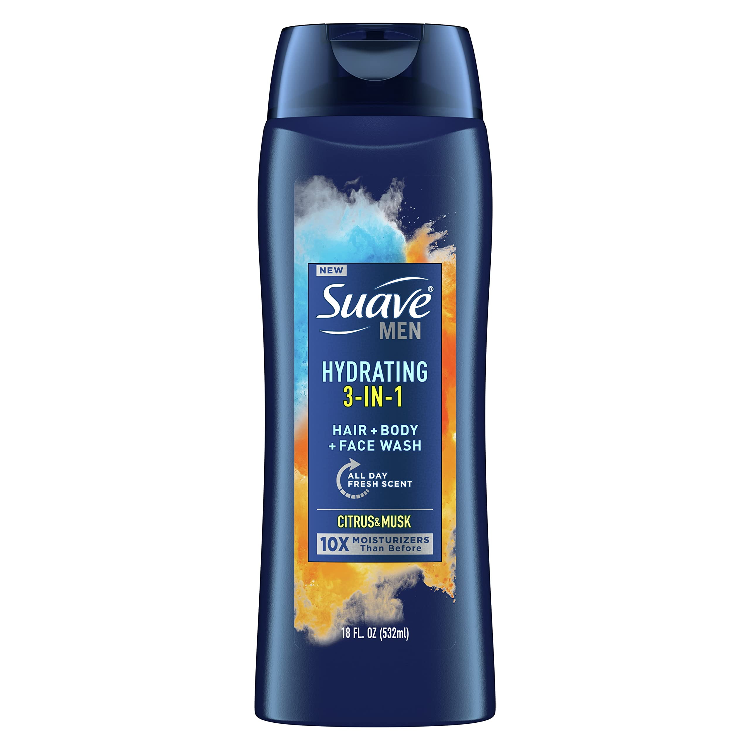 Suave Men 3 in 1 Body Wash - 18.0 Fl Oz Pack of 4