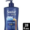 thumbnail image 1 of Suave Men 3-in-1 Hair, Face and Body Wash, Liquid Body Wash, All Day Fresh Scent, 28 oz, 1 of 8