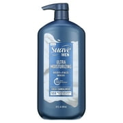 Suave Men Body & Face Wash, Ultra Moisturizing, Shea Butter & Sandalwood, 30 oz