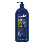 Suave Men Citrus Rush 3-in-1 Shampoo, Conditioner & Body Wash, Daily Clean, Citrus & Sandalwood, 40 fl oz