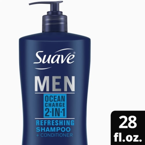 Suave Men Ocean Charge Two in One Shampoo and Conditioner - 28 fl oz