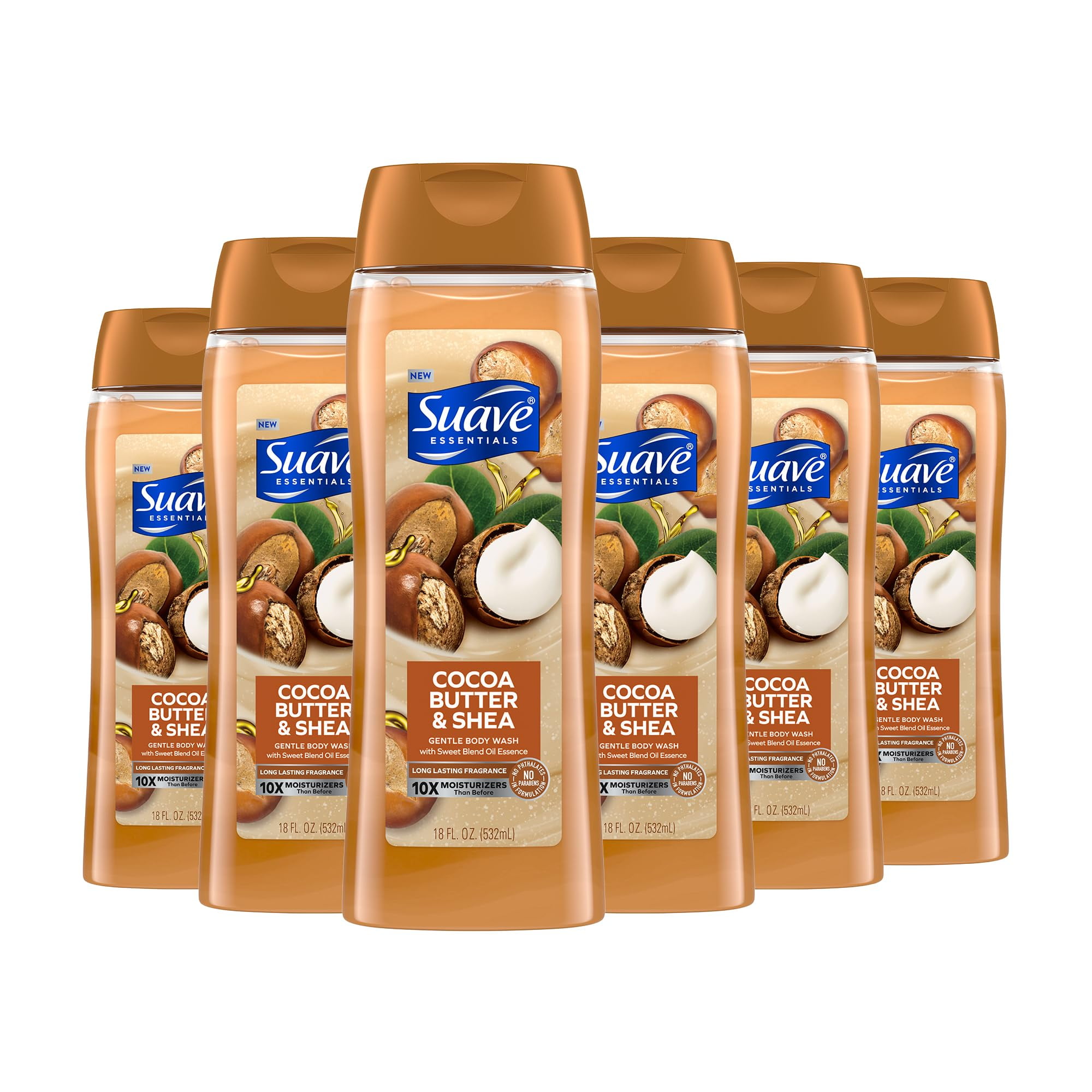 Suave Moisturizing Body Wash, MGF3 Cocoa Butter and Shea with Vitamin E