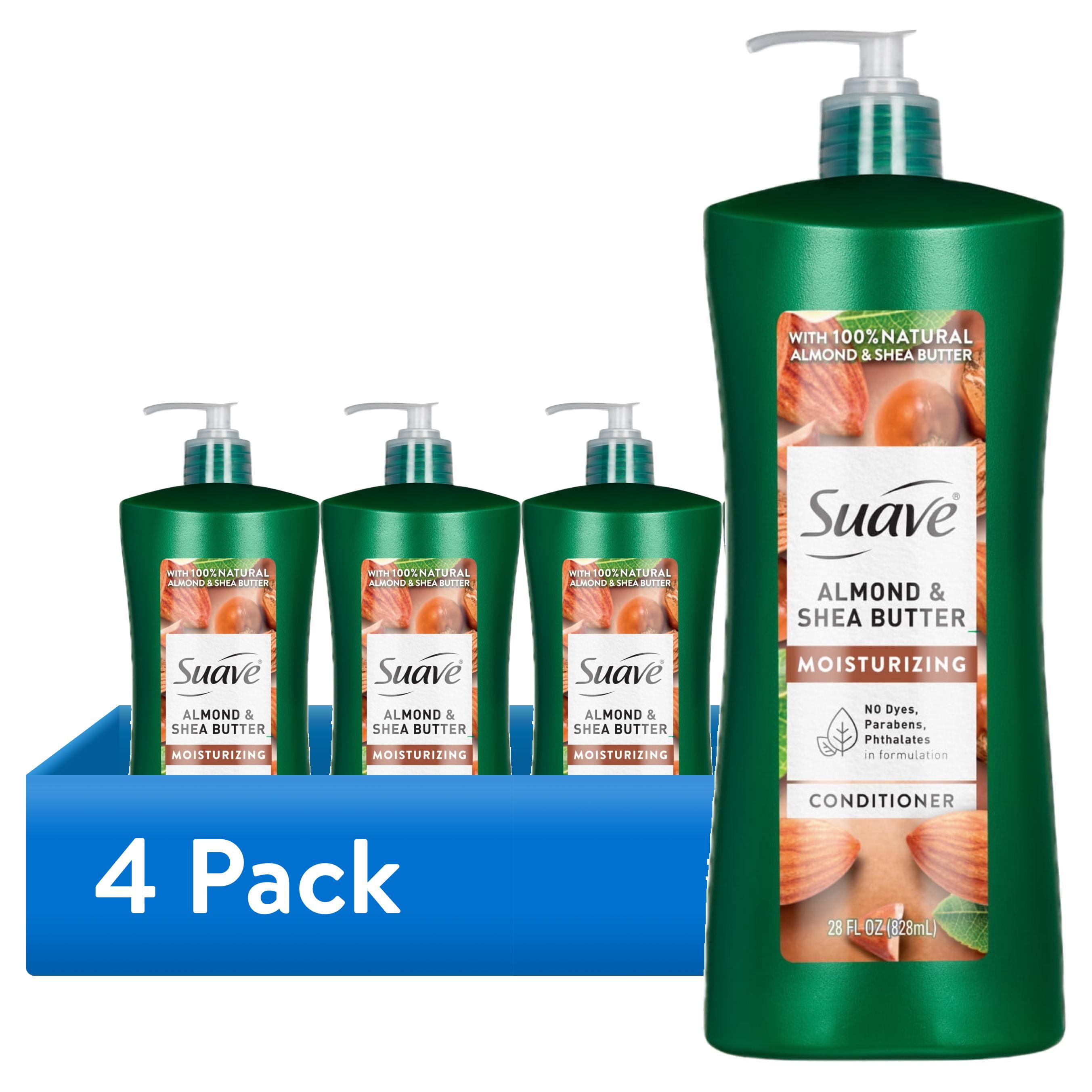 (4 pack) Suave Moisturizing Conditioner With 100% Natural Almond & Shea Butter, 28 FL OZ