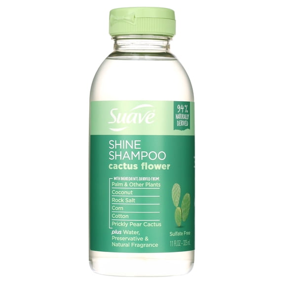 Suave Naturally Derived Shine Shampoo for Hair - Cactus Flower - 11 fl. oz.