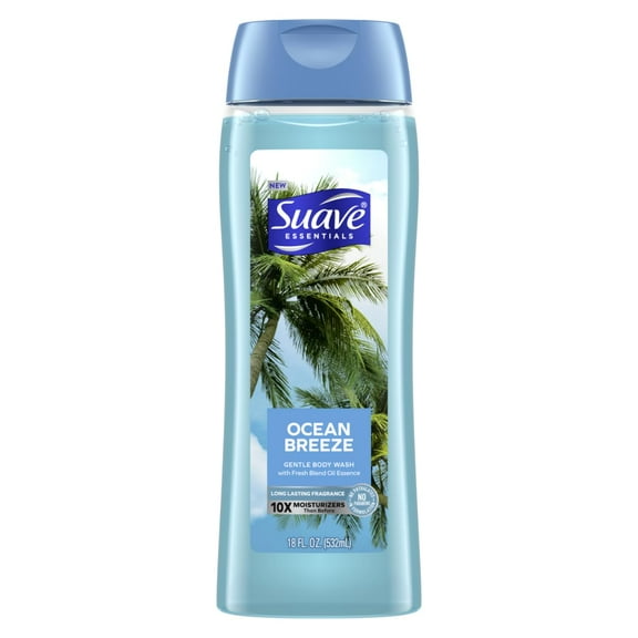 2 Pack - Suave Essentials Gentle Body Wash - Ocean Breeze - 18 oz Packaging may vary