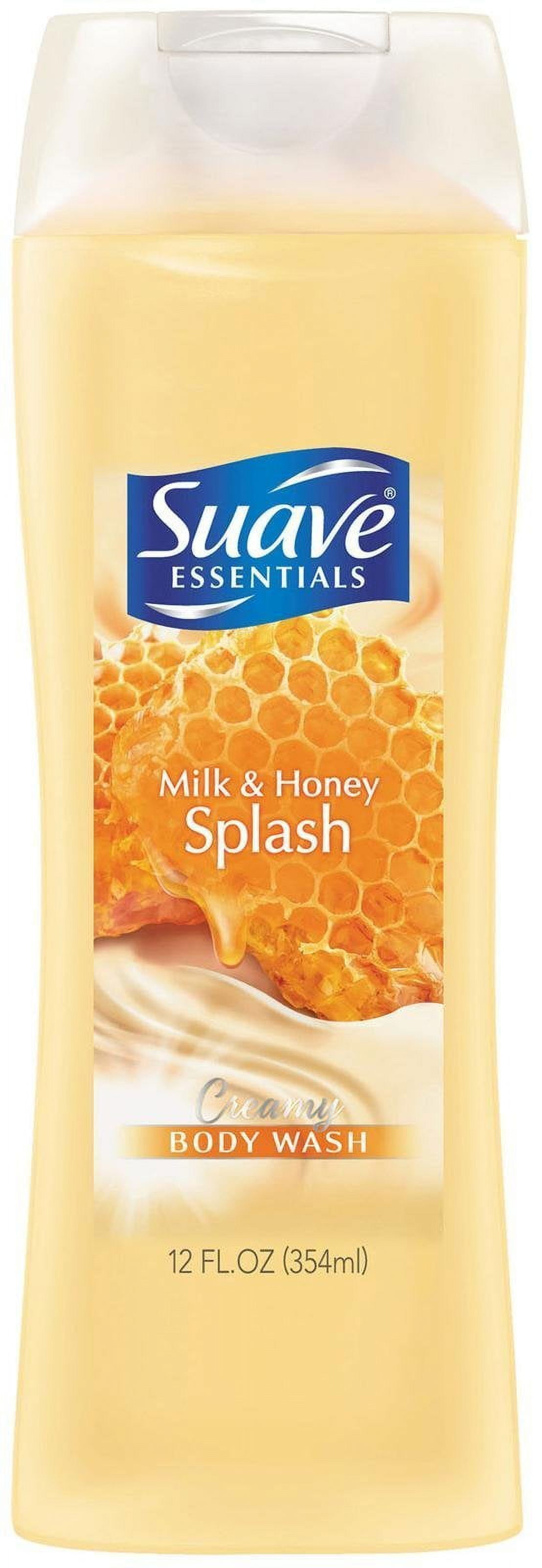 Suave Naturals Creamy Body Wash Milk & Honey Splash, 12 Ounce