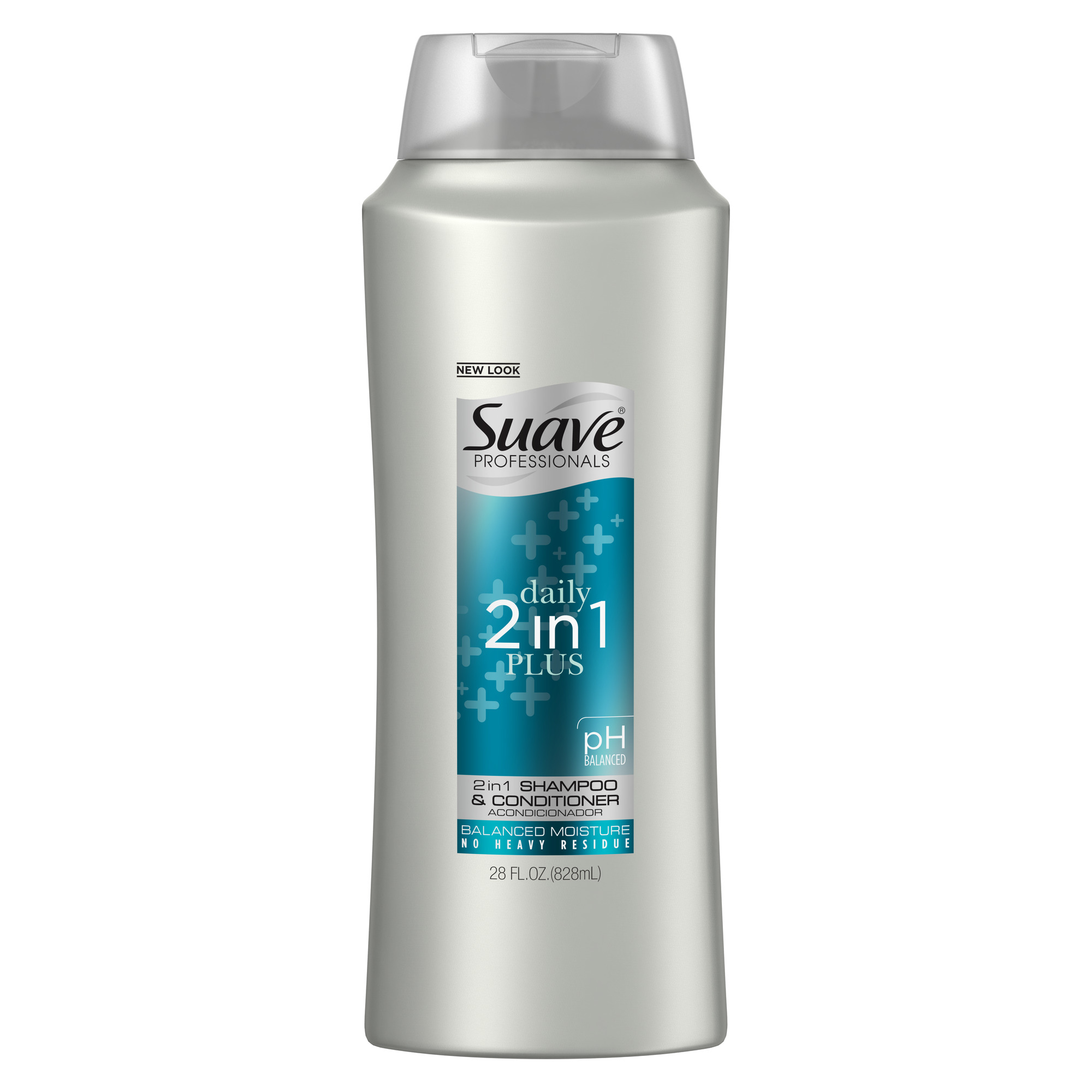 Suave Professionals Clarifying Moisturizing Daily Plus 2 in 1 Shampoo and Conditioner, 28 fl oz - image 1 of 10