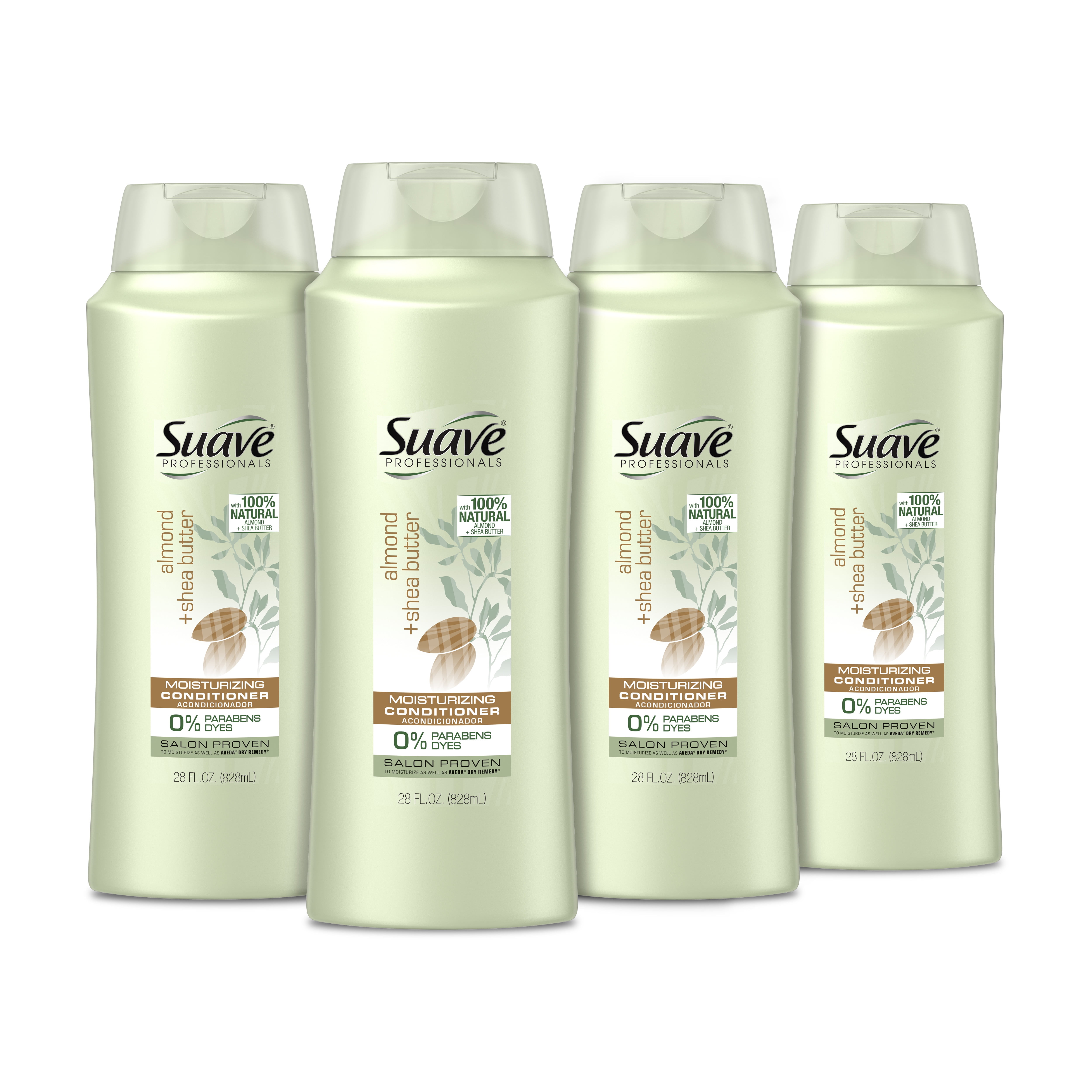 Suave Professionals Conditioner Almond + Shea Butter, 28 oz, 4 Count
