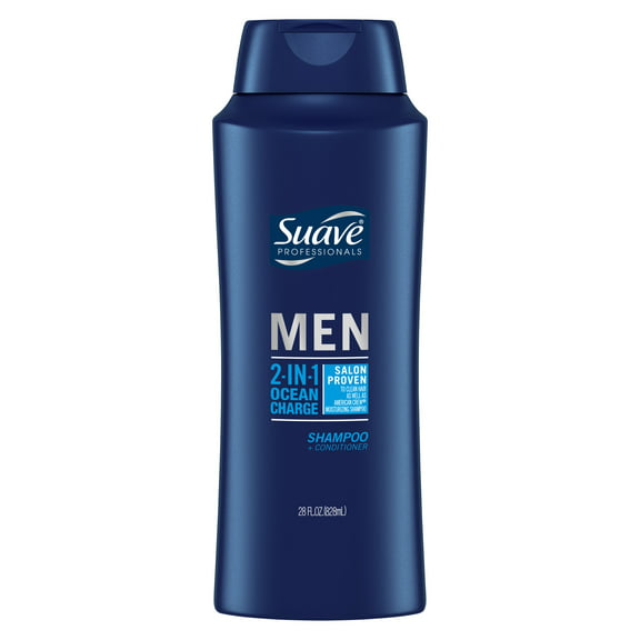 Suave Professionals Men 2-in-1 Shampoo & Conditioner, Moisturizing, Ocean Charge, 28 fl oz