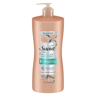 Suave Professionals Micellar Infusion 2-in-1 Shampoo & Conditioner, Moisturizing, All Hair Types, 28 fl oz