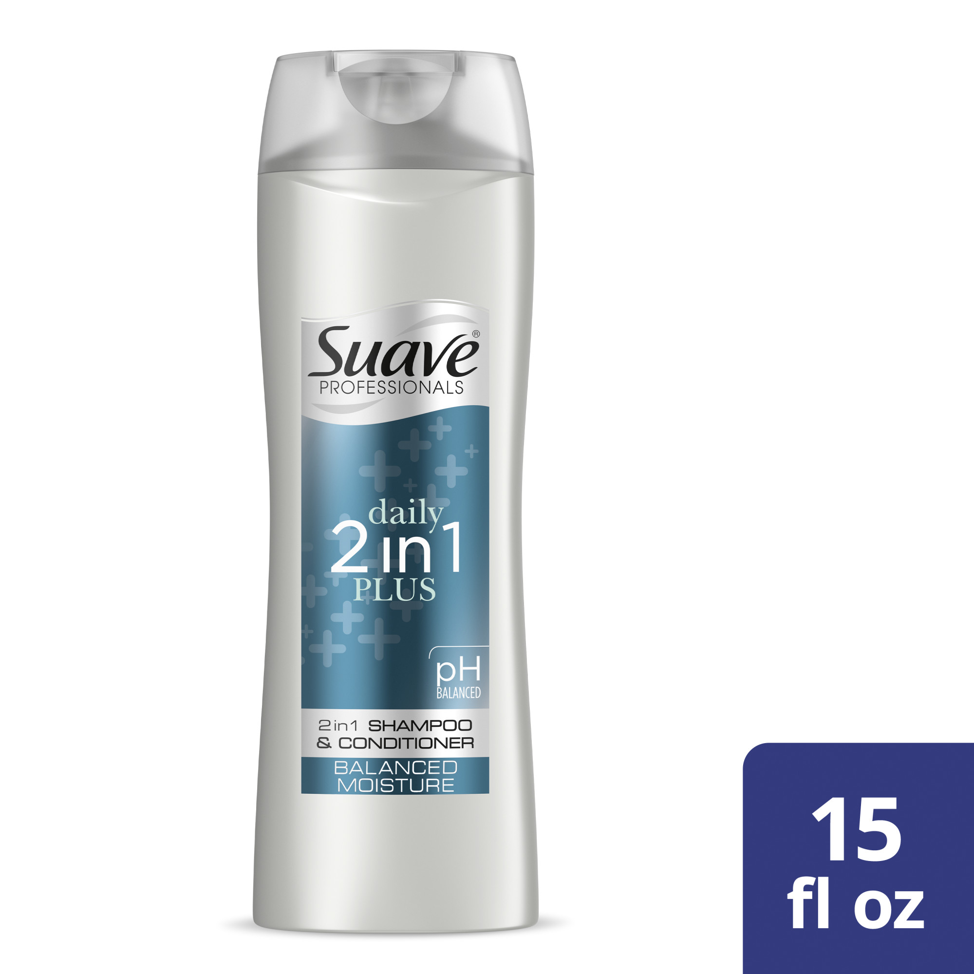 Suave Professionals Moisturizing 2in1 Shampoo Plus Conditioner, 15 fl oz - image 1 of 5