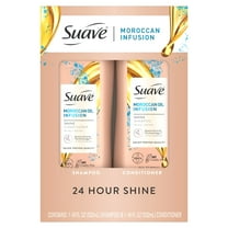 Suave Professionals Moroccan Oil Infusion Shampoo & Conditioner Set, Shine Enhancing, 18 fl oz, 2 Pack