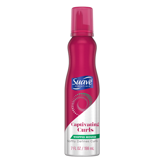 Suave Captivating Curls Whipped Curl Defining Hair Mousse, 24 Hour Frizz Control, 7 OZ
