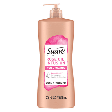 Suave Professionals Rose Oil Infusion Conditioner with Pump, Volumizing, 28 fl oz