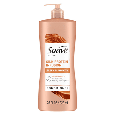 Suave Professionals Silk Protein Infusion Conditioner with Pump, Sleek & Smooth, 28 fl oz
