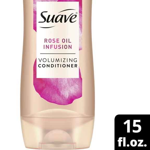 Suave Professionals Volumizing Shine Enhancing Daily Conditioner with Rose Oil, 15 fl oz
