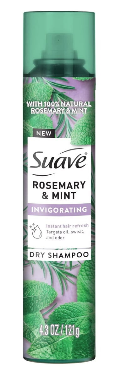 Suave Rosemary & Mint Invigorating Dry Shampoo, for Instantly Reviving Oily Hair, 4.3 oz (Pack of 3)