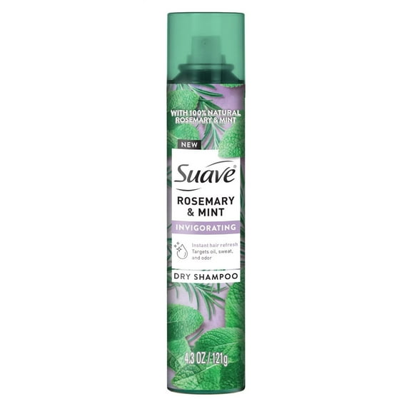 Suave Rosemary & Mint Invigorating Dry Shampoo, for Instantly Reviving Oily Hair, 4.3 oz (Pack of 3)