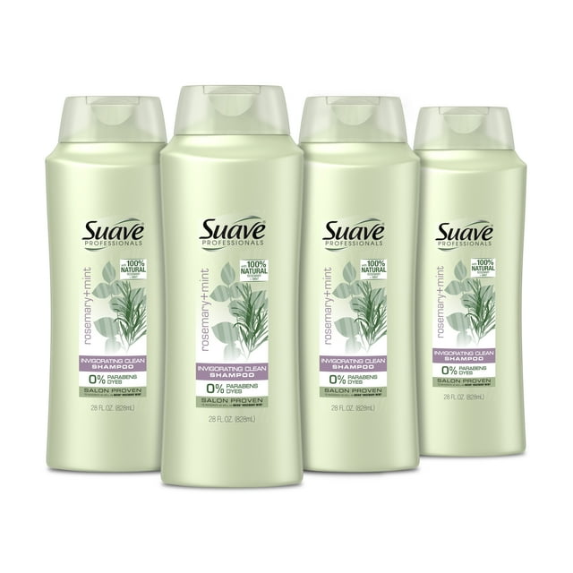 Suave Shampoo Rosemary and Mint, 28 oz, 4 Count