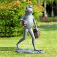 thumbnail image 1 of Suave Shopper Frog Metal Garden Sculpture, 1 of 2