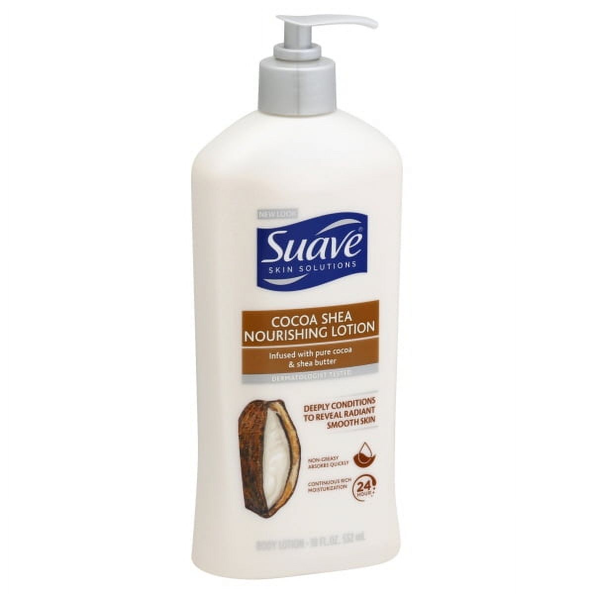 Suave Skin Solutions Body Lotion, Smoothing with Cocoa Butter and Shea 18 oz - image 1 of 4