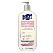 Suave Skin Solutions Silkening Body Lotion for Dry Skin with Baby Oil, All Skin Types, 32 oz