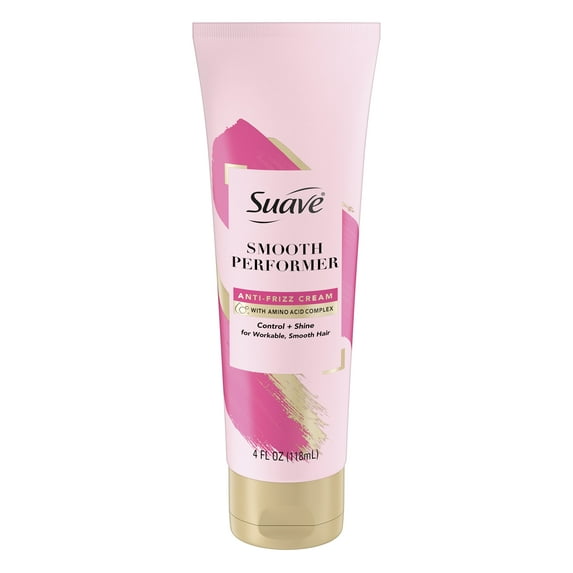 Suave Smooth Performer Anti-Frizz Hair Styling & Shine Enhancing Cream, 4 fl oz