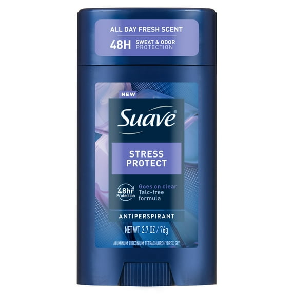 Suave Stress Protect Men’s Antiperspirant Deodorant, Lavender & Cedarwood Scent, 48-Hour Protection, 2.7 oz