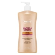 Suave Vanilla Suede Body Lotion with Shea Butter & Argan Oil, 48-Hour Moisture, Hydrates & Improves Skin Barrier, Non-Greasy, 18 Fl Oz