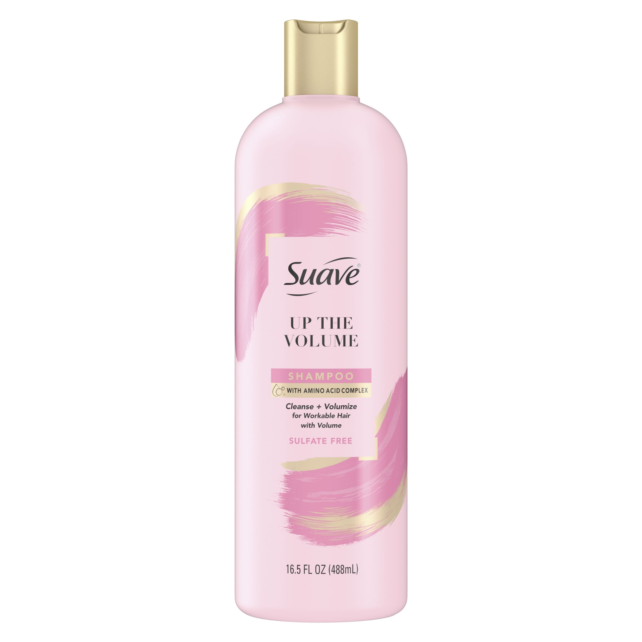 Suave Volumizing Shampoo Pink up the Volume Frizz Control Sulfate-Free for  Fine, Flat Hair, 16.5 oz