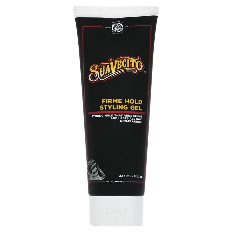 Suavecito Firme Hold Styling Gel 8 oz for All Hair Types Strong