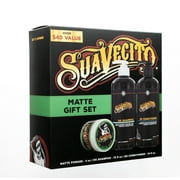 Suavecito Matte Finish Hair Care Gift Set, Medium Hold Matte Pomade, Shampoo, and Conditioner, All Hair Types, Men