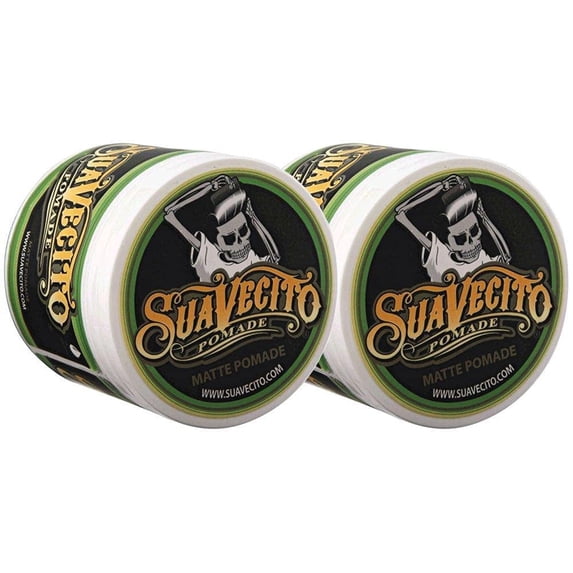 Suavecito Pomade Matte (No Shine) Formula 4 oz, 2 Pack - Medium Hold Hair Pomade For Men - Matte Hair Paste For Natural Texture Hairstyles