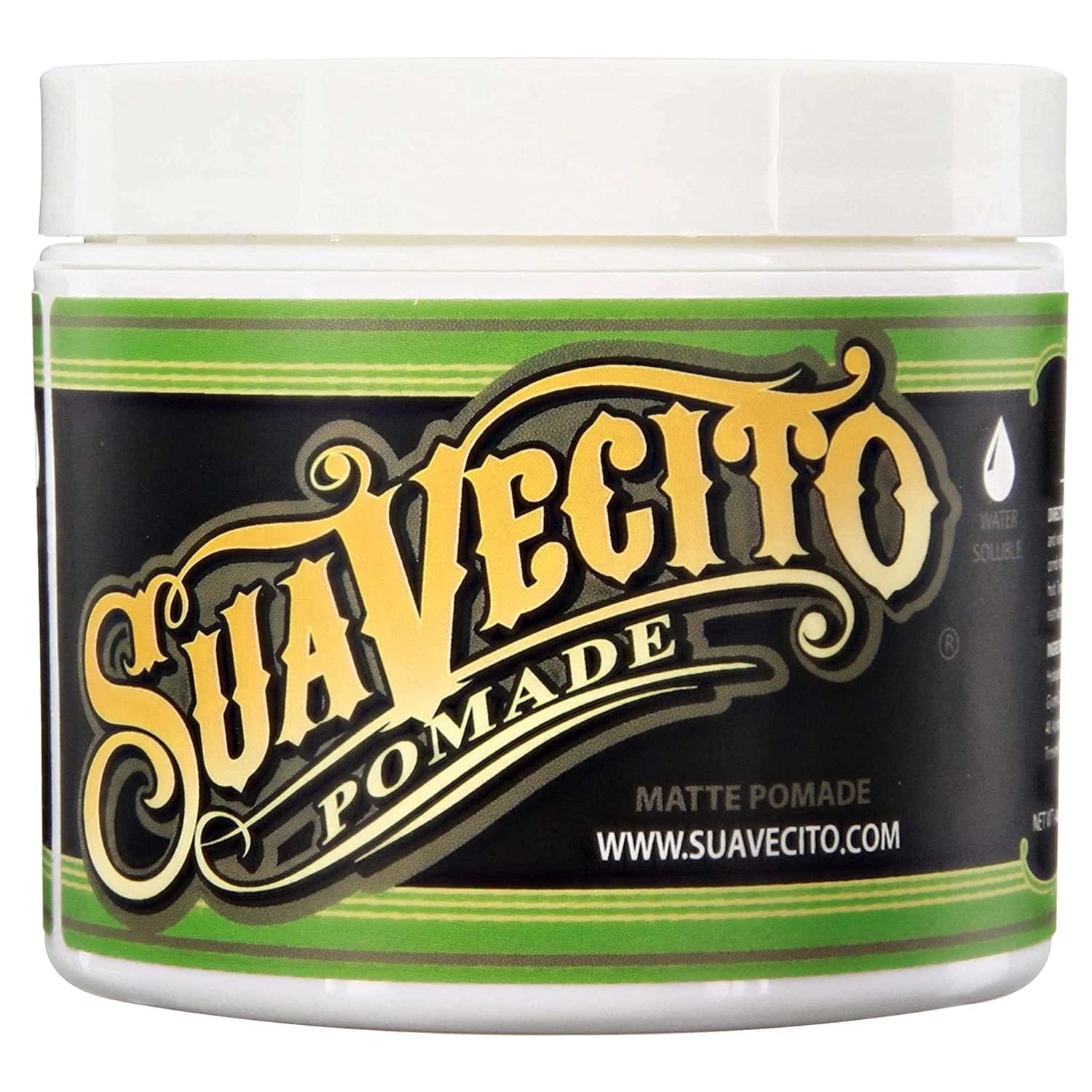 Suavecito Matte Pomade, for All Hair Types, Water Soluble