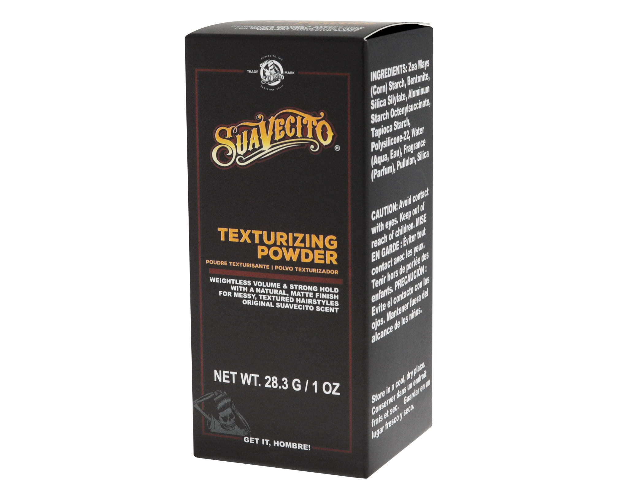 Suavecito Texturizing and Volumizing Hair Styling Powder with Shine Free Matte Finish and Strong Hold - No Mess, Oil Absorbing, Long Lasting - 1 oz