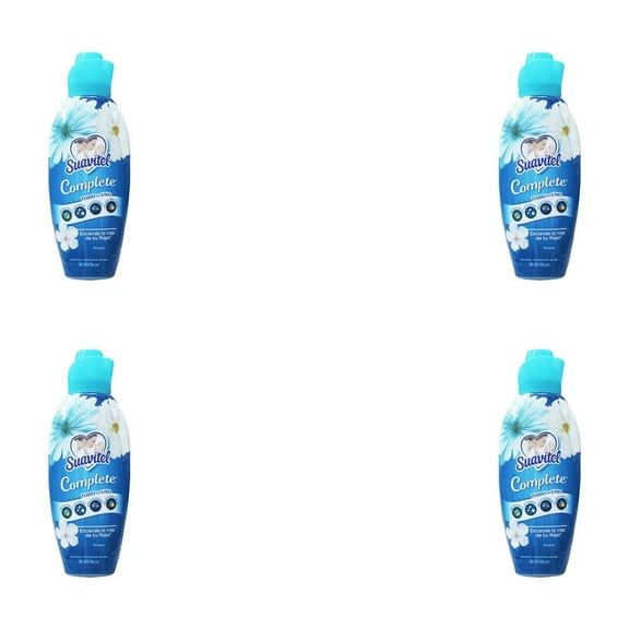 Suavitel Acqua Fabric Softener, Ocean-Fresh Softness, (23.7 fl oz) x 4 Pack Marine Scent, Static & Wrinkle Control