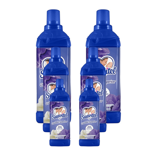Suavitel Anochecer Fabric Softener, Night-Bloom Fragrance, (23.7 fl oz) x 6 Pack Soothing Scent, Soft & HE-Safe