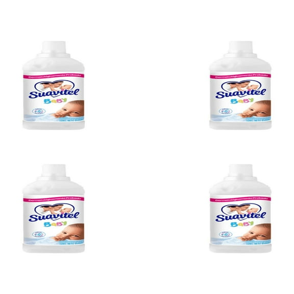 Suavitel Baby Fabric Softener 4 Pack (28.7 fl oz Each) for Hypoallergenic Softness & Long-Lasting Fragrance