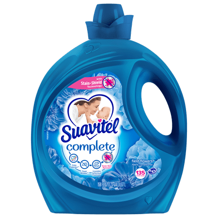 Suavitel Complete Fabric Softener 158 oz, Field Flowers, 135 Small Loads