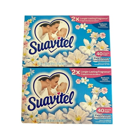 Suavitel Complete Fabric Softener Dryer Sheets Field Flowers 80 count